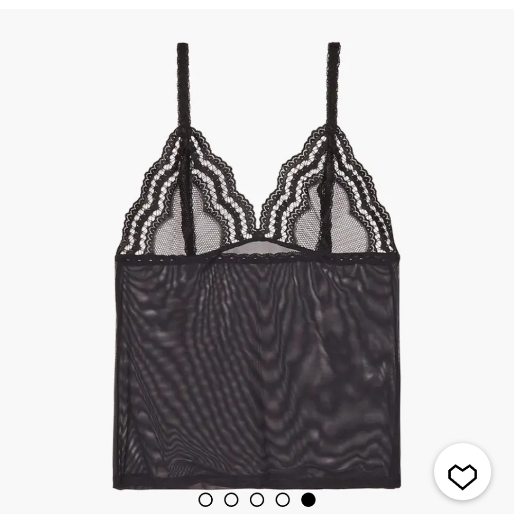 SAVAGE X FENTY Fishnet And Lace Cami In Black - Picture 5 of 8
